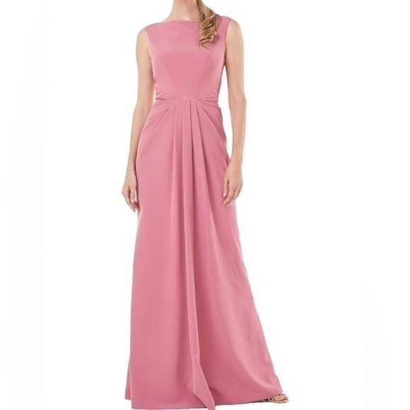 Kay Unger Sansa Womens Sleeveless Maxi Evening Dress In Heather Rose Size 0 Nwt